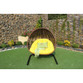 La silla vendedora o la hamaca más grande del oscilación del rotén del polivinílico para el jardín al aire libre